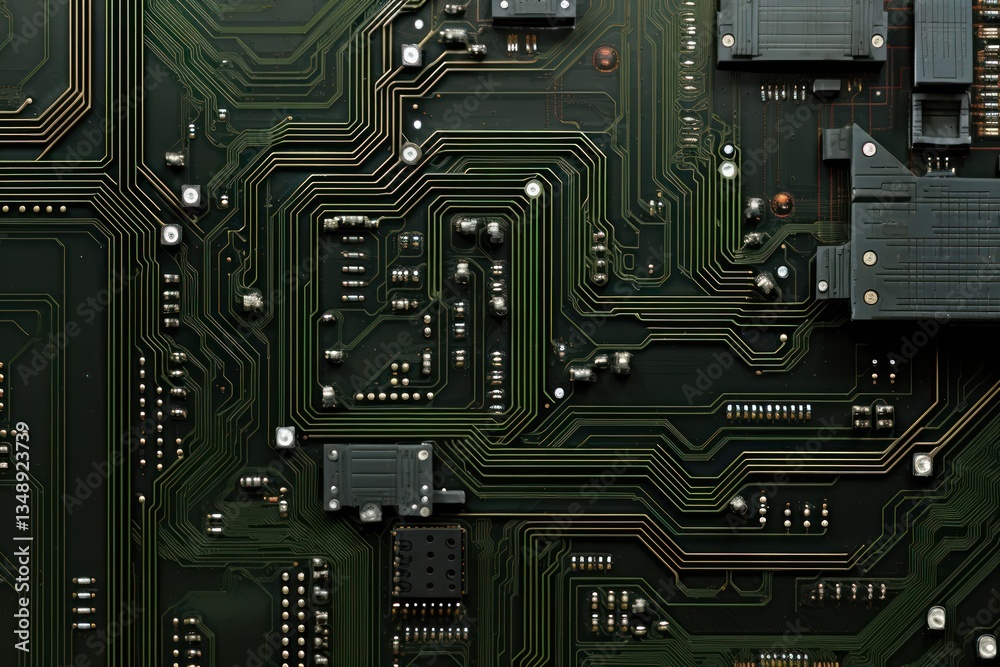 Fototapeta premium Electrical circuit board electronics motherboard backgrounds.