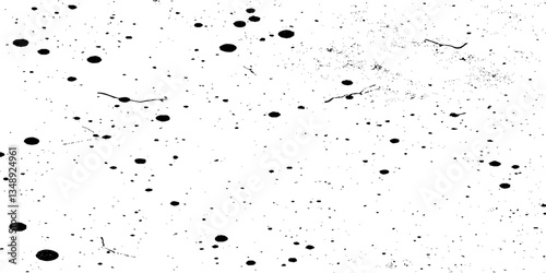 Texture grunge background spray effect. Background with little noisy black dots. Black dust isolated on transparent background.