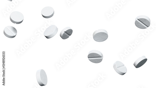pill tablets overlay 3D render