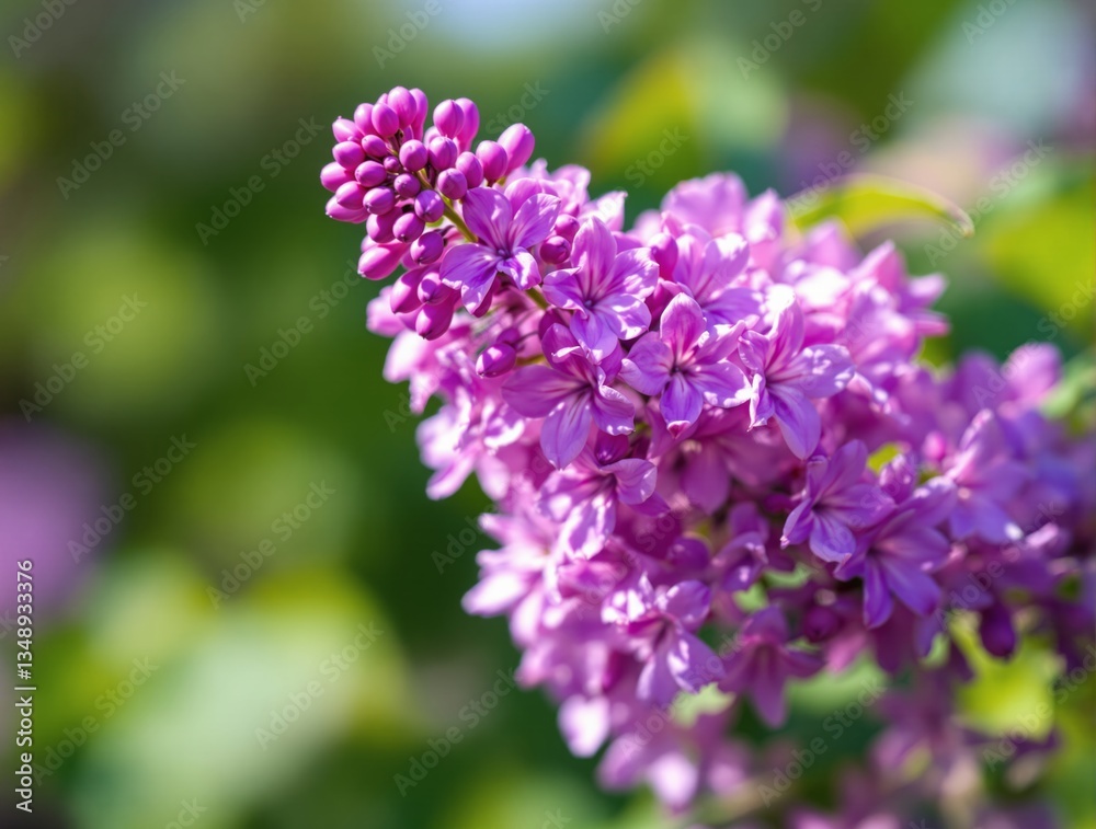 Close-up of vibrant purple lilac flowers with delicate petals in full bloom, set against a blurred green background. Aesthetic floral wallpaper. Ai generative Close-up of vibrant purple lilac flowers with delicate petals in full bloom, set against a blurred green background. Aesthetic floral wallpaper. Ai generative