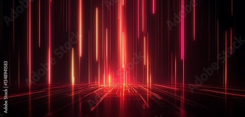 Ultra HD Abstract digital light reflections on surface