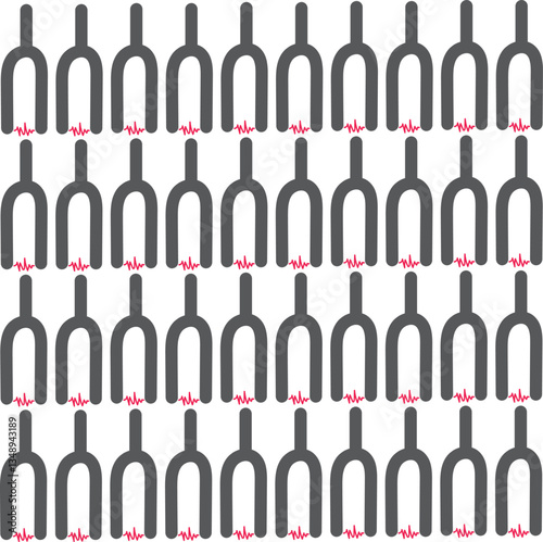 A cluster of forks with red energy charges between the branches of the slingshots.
