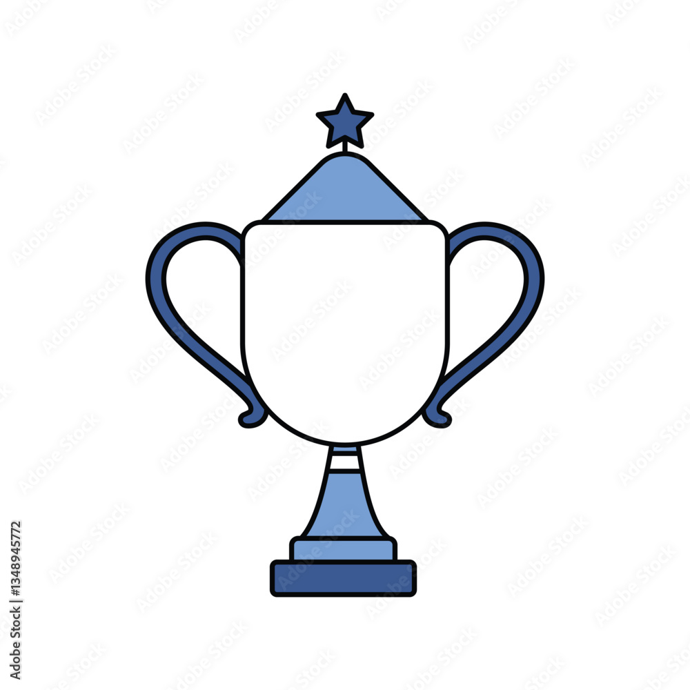 Trophy lineal color line icon with white background vector stock illustration Trophy lineal color line icon with white background vector stock illustration