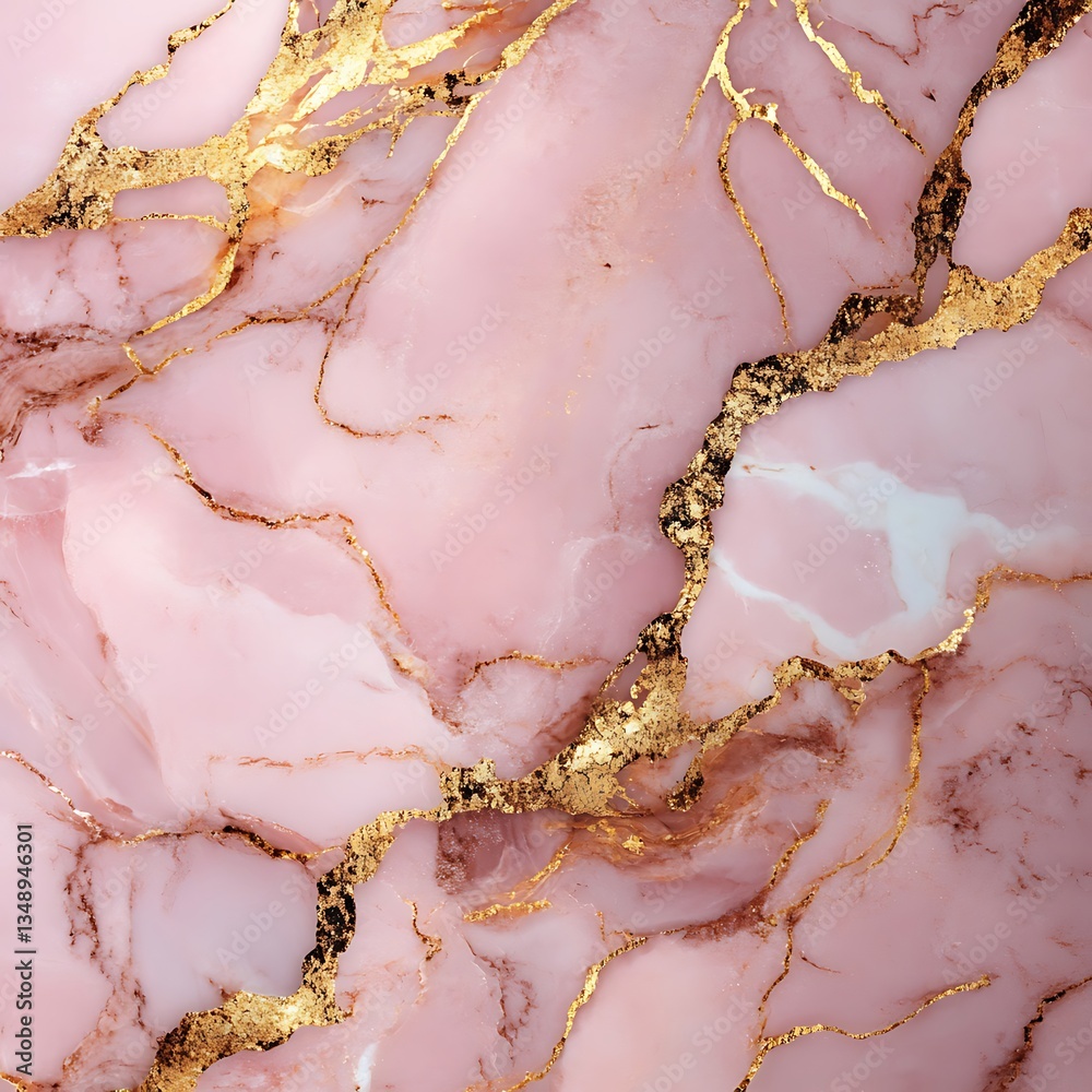Fototapeta premium High-quality Pink marble background with golden highlights