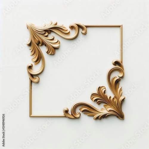 gold ornaments frames & Decorative Baroque Corner photo
