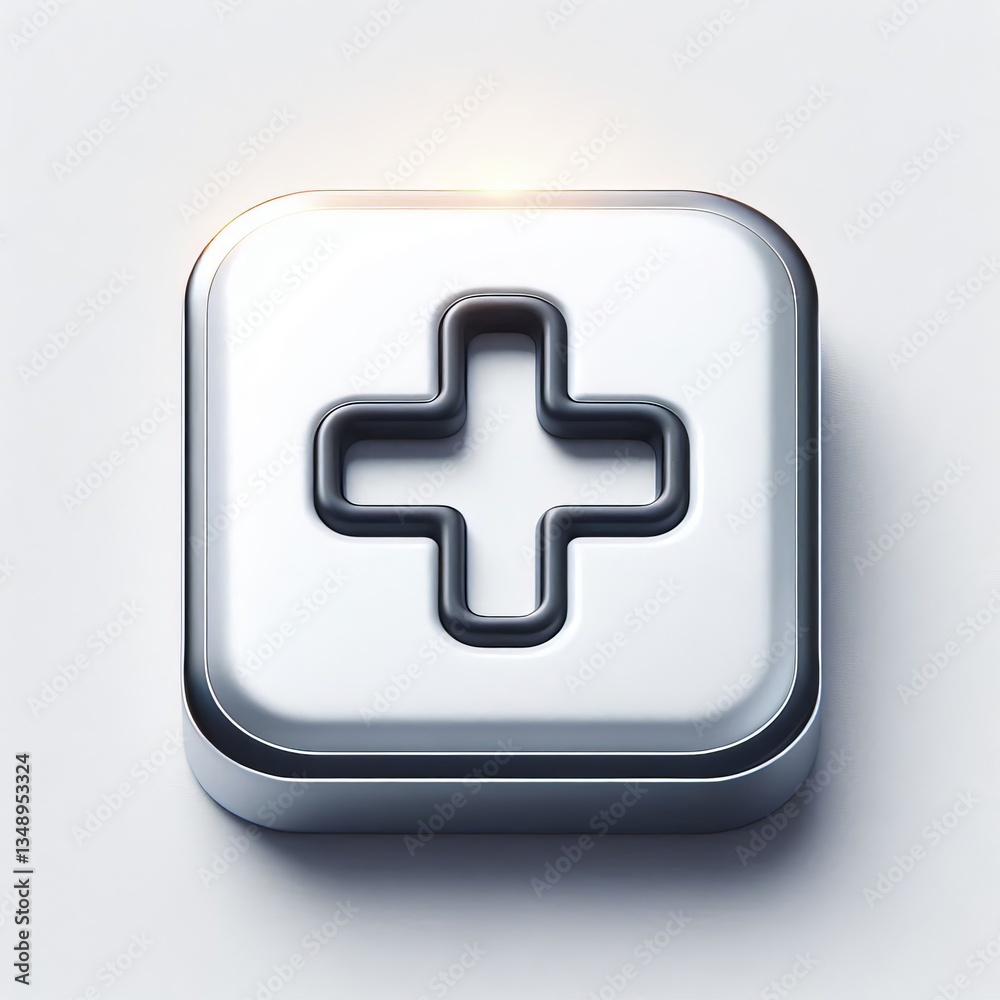 Obraz premium metallic glossy icon