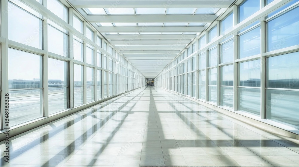 Futuristic High-Speed Corridor in Modern Factory Setting Futuristic High-Speed Corridor in Modern Factory Setting