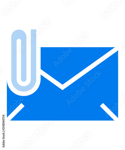 Email attachment icon filled with two tone