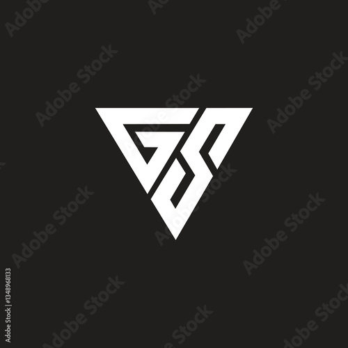 Free Download Letter GS or SG triangle shape business template. - GFXLoad