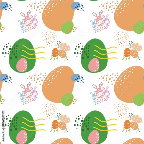 Easter holiday with Easter eggs seamless  pattern