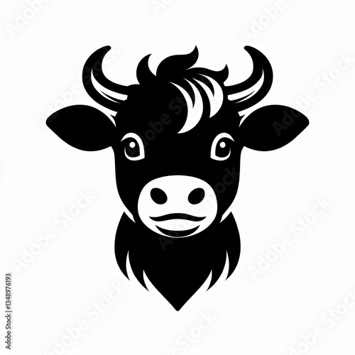 Wallpaper Mural Minimalist Cow Silhouette Torontodigital.ca
