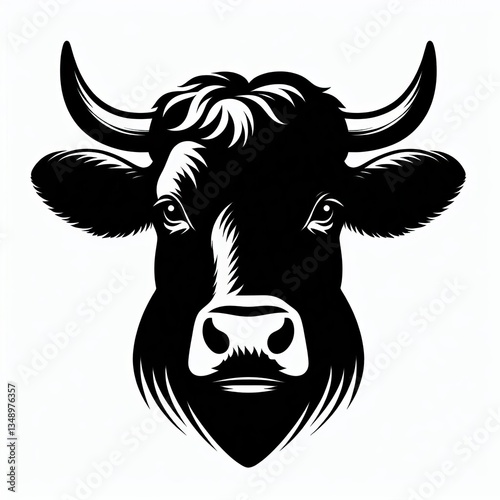 Minimalist Cow Silhouette