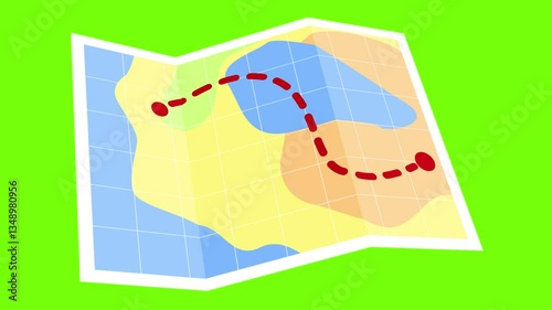 3D map with path