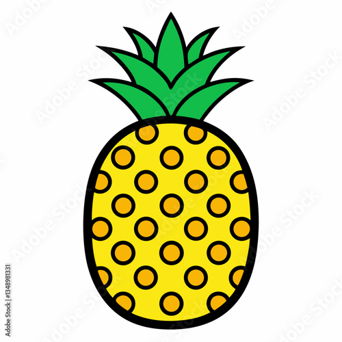 pineapple vector illustration