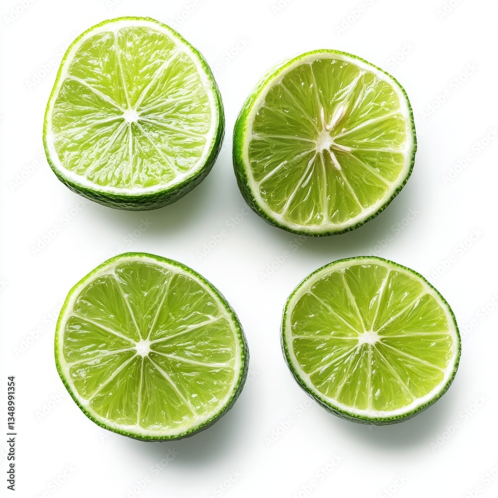 Fantasy Fresh Lime Overview Placed Slices Citrus Glossy Fantasy Fresh Lime Overview Placed Slices Citrus Glossy