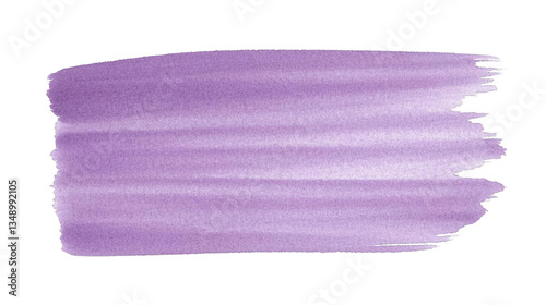 Abstract Watercolor Brushstroke Illustration In Purple Paint Texture With Transparent Background For Design Elements