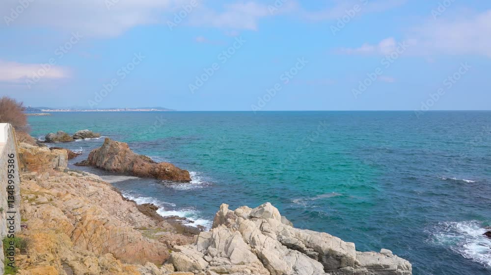 Panoramic View of Costa Brava, S'Agaró – Dynamic Mediterranean Coastline Panoramic View of Costa Brava, S'Agaró – Dynamic Mediterranean Coastline