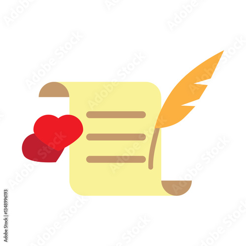 Poetry Vector Flat Icon Design
