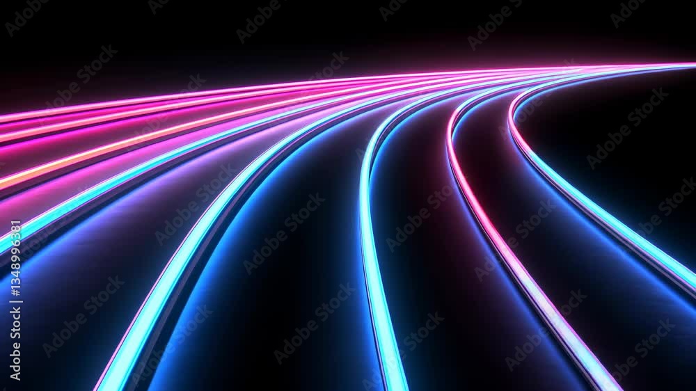 Light trails curving and glowing, weaving dynamic motion against deep darkness, energy abstract creating visualization background neon, abstract video 4k Light trails curving and glowing, weaving dynamic motion against deep darkness, energy abstract creating visualization background neon, abstract video 4k
