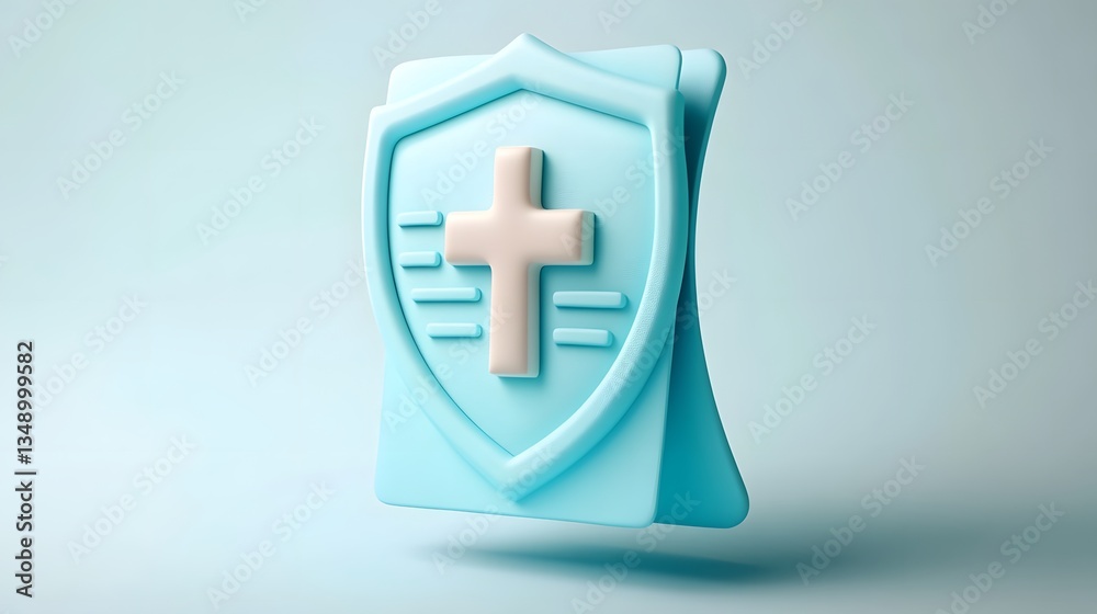 Obraz premium Secure medical document with protective shield