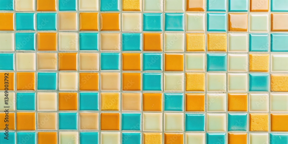 a wall of small glass square tiles a wall of small glass square tiles
