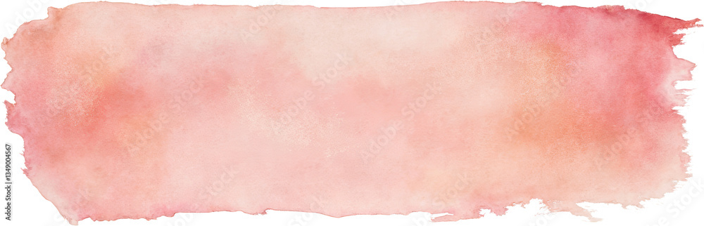 Light Pink Watercolor Brush Stroke with Transparent Background