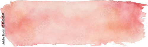 Obraz na płótnie Light Pink Watercolor Brush Stroke with Transparent Background w salonie