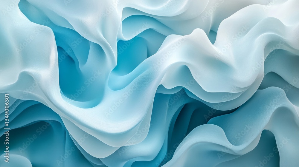 Obraz premium Abstract Blue and White Wave Texture Background