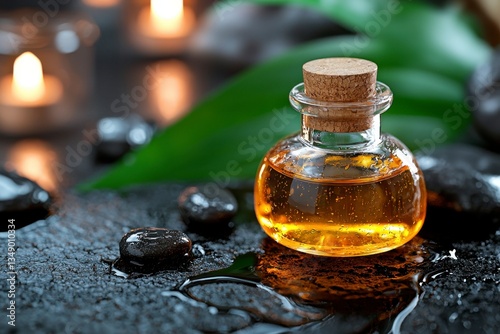 Immerse yourself in tranquility with this calming oil massage setting, meticulously crafted to alleviate stress and promote relaxation The refined spa interiors exude an aura of serenity, while the