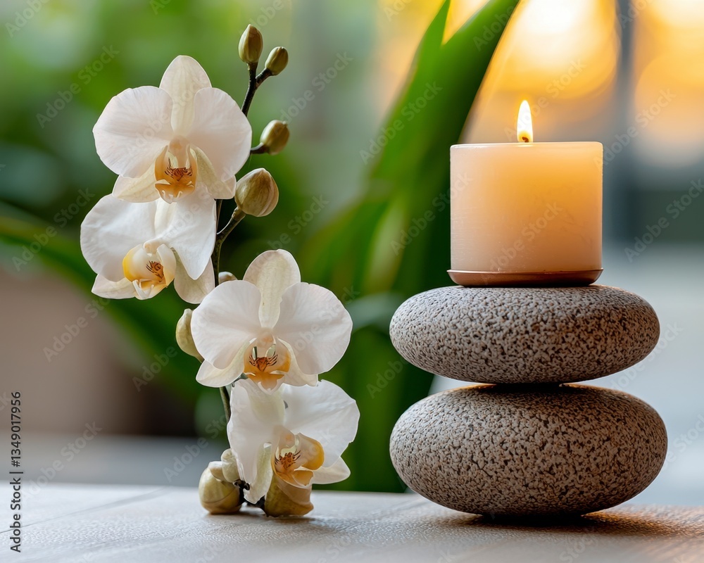 In the realm of tranquility, a serene wellness setting unfolds, inviting relaxation and rejuvenation Soft ambient light dances upon natural textures, creating a harmonious atmosphere Modern In the realm of tranquility, a serene wellness setting unfolds, inviting relaxation and rejuvenation Soft ambient light dances upon natural textures, creating a harmonious atmosphere Modern