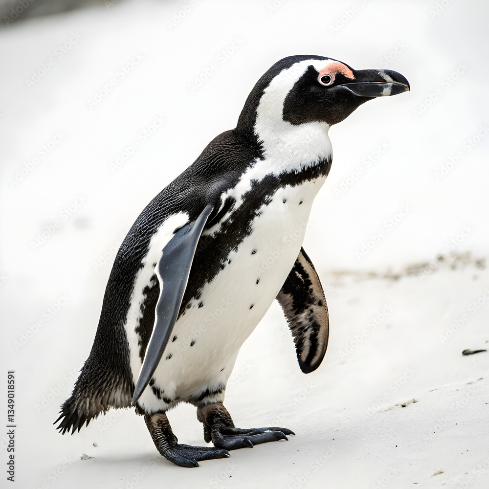Obraz premium African penguin on a white background