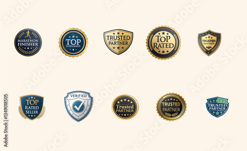 Top Performance Badge | Premium Award & Excellence Certification Design