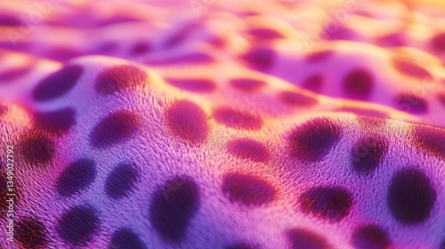 Close Up of Vibrant Purple and Orange Animal Print Showcasing Nature's Colorful Beauty and Diversity