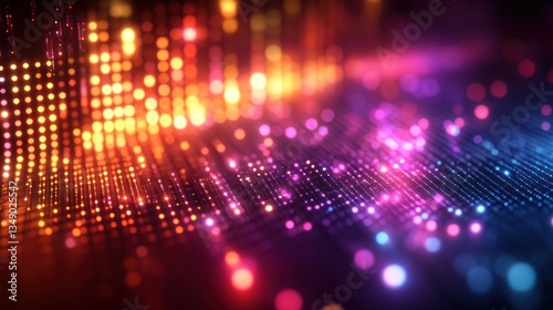 Wallpaper Mural Abstract digital city lights Torontodigital.ca