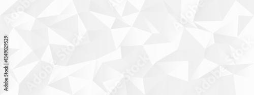 Abstract geometric pattern with triangular facets in monochrome design for modern backgrounds.