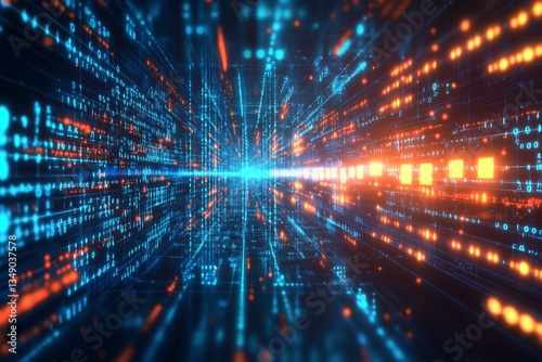 Wallpaper Mural Abstract Digital Data Stream Visualization Torontodigital.ca