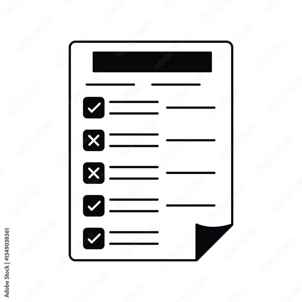 Test glyph outline icon with white background vector stock illustration Test glyph outline icon with white background vector stock illustration