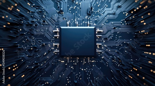 A close up detailed image of a computer circuit board
