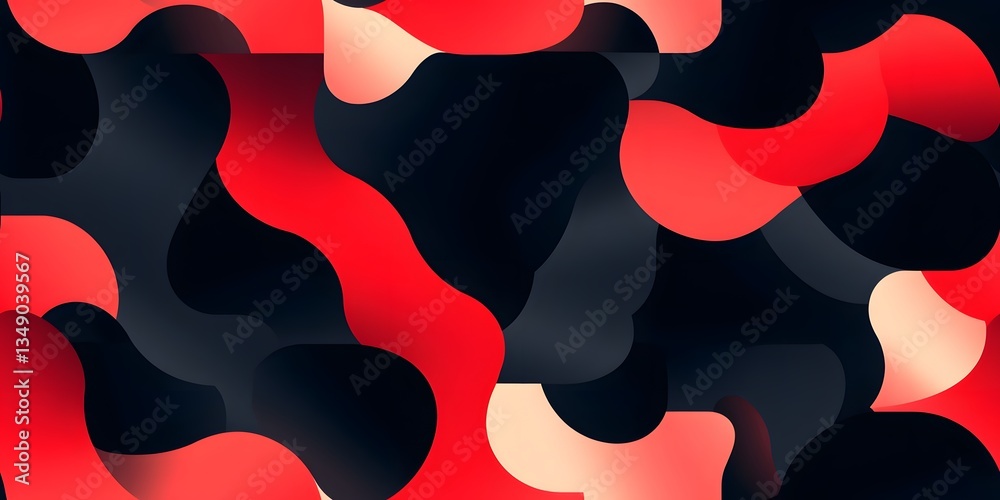 Abstract Fluid Art: A captivating and dynamic composition featuring abstract fluid shapes in bold red and dark colors, creating a mesmerizing visual experience. Abstract Fluid Art: A captivating and dynamic composition featuring abstract fluid shapes in bold red and dark colors, creating a mesmerizing visual experience.