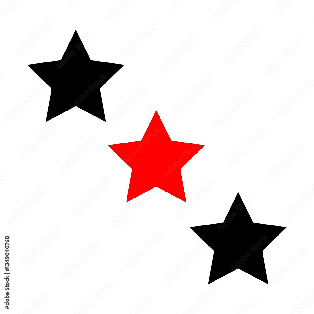 Obraz premium Red and Black Star Artwork Modern Star Design for Creative Projects