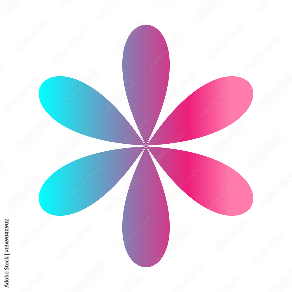 Colorful Gradient Flower Icon - Vibrant Artistic Flower Design for Creative Projects Colorful Gradient Flower Icon - Vibrant Artistic Flower Design for Creative Projects
