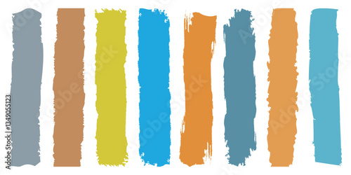 Vector illustration of brush stroke, design element for logos and print on demand,