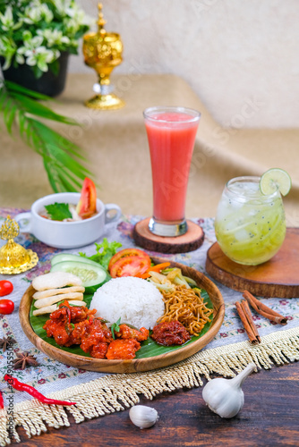 various types of traditional Ramadan and Eid mubarak dishes