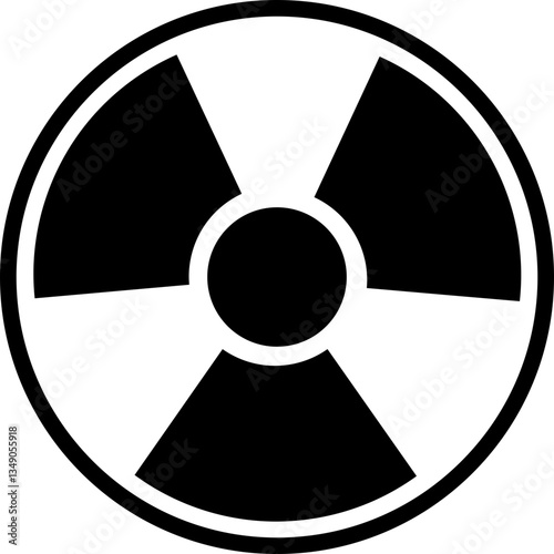 llustration of the radiation hazard shape 방사능 위험 모양 일러스트