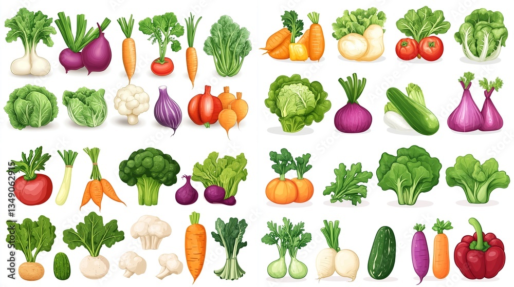 Collection of fresh vegetables, isolated on white background. Collection of fresh vegetables, isolated on white background.