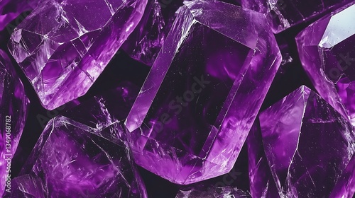 Vibrant Purple Amethyst Crystals Close-Up