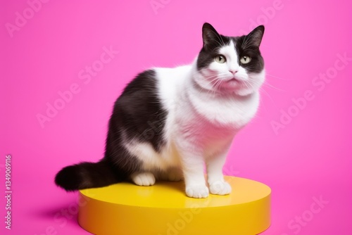 A cute munchkin cat pet mammal animal.