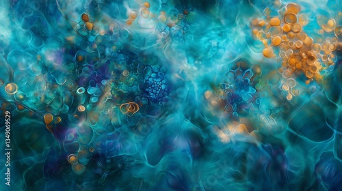 Vibrant Biomorphic Abstraction with Fluid Textures and Organic Patterns