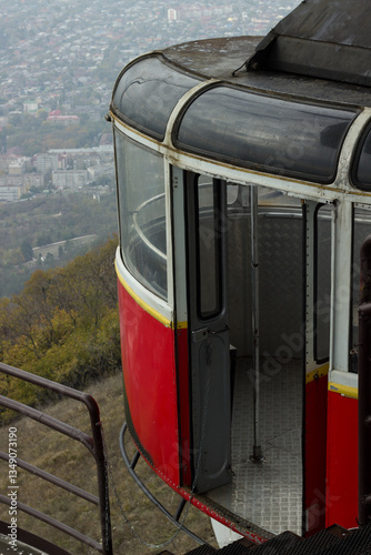 Cable car on the top of Mount Mashuk in Pyatigorsk photo