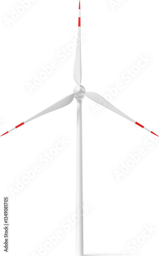 White wind turbine